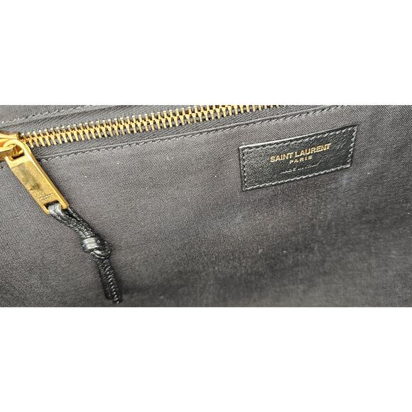 Saint Laurent Rive Gauche tote bag in natural linen - Picture 9 of 15